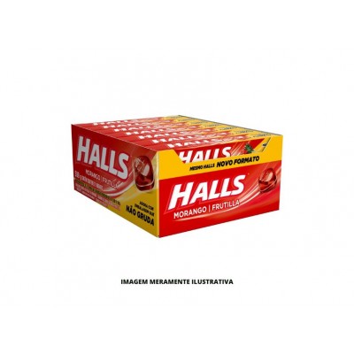 BALA - HALLS - 27,5g MORANGO - DP21
